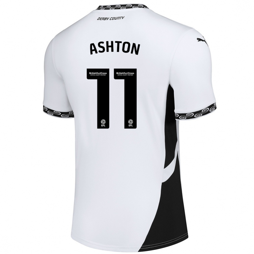 Enfant Football Maillot Eleanor Ashton #11 Blanc Noir Tenues Domicile 2024/25 Canada