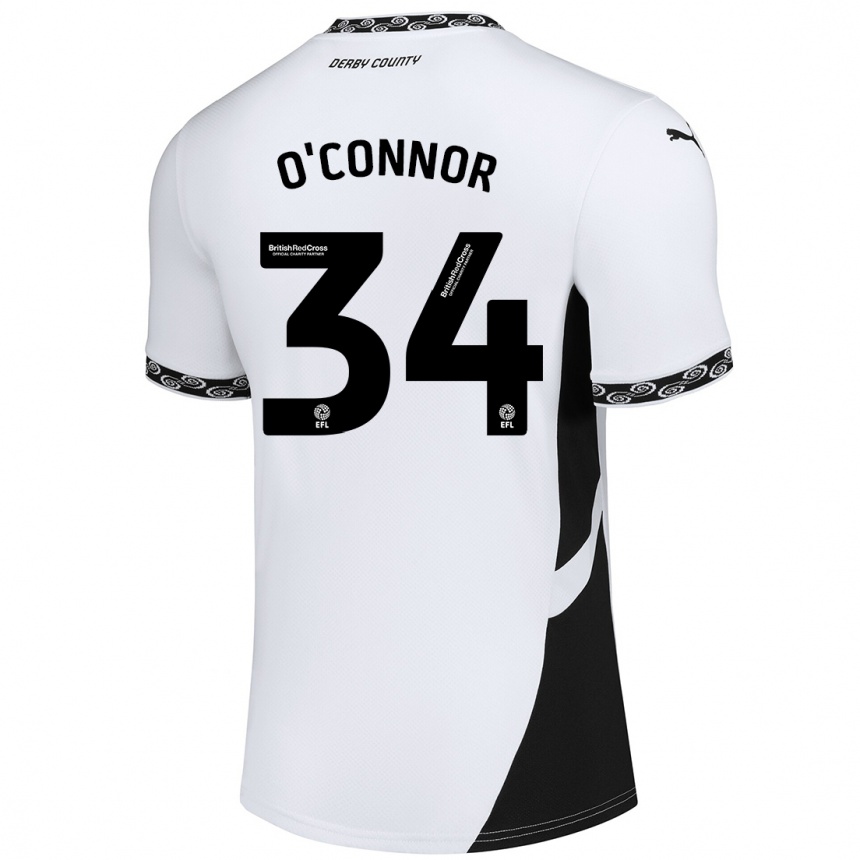 Enfant Football Maillot Dolcie O'connor #34 Blanc Noir Tenues Domicile 2024/25 Canada