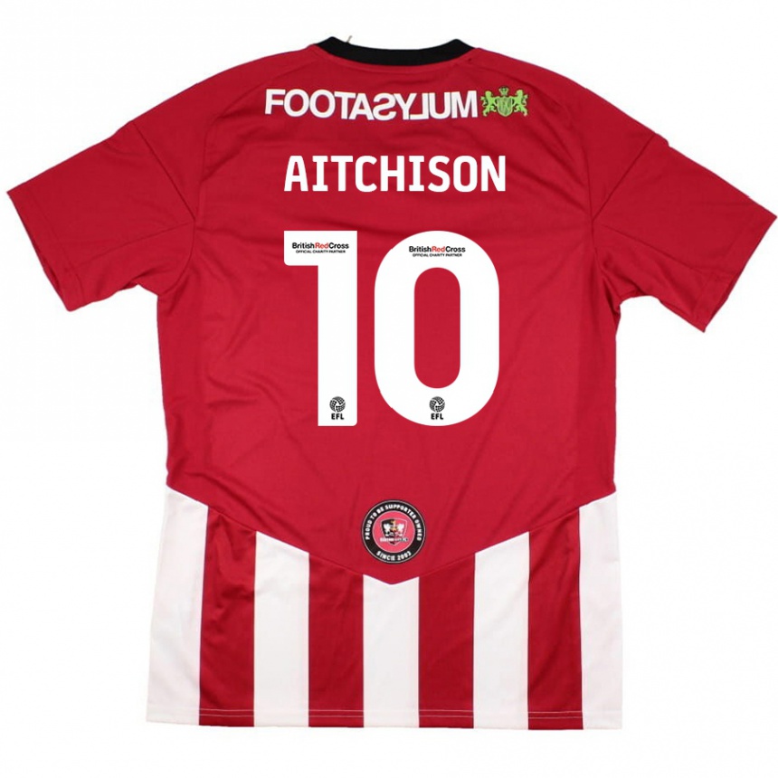 Kids Football Jack Aitchison #10 Red White Home Jersey 2024/25 T-Shirt Canada