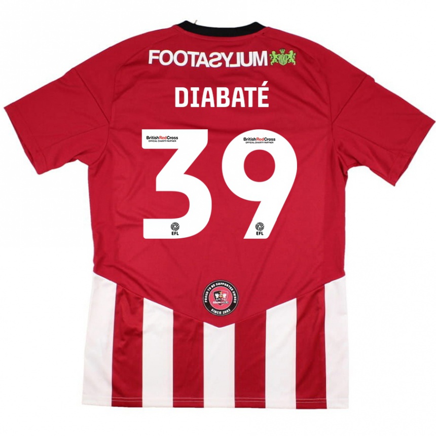 Kids Football Cheick Diabaté #39 Red White Home Jersey 2024/25 T-Shirt Canada