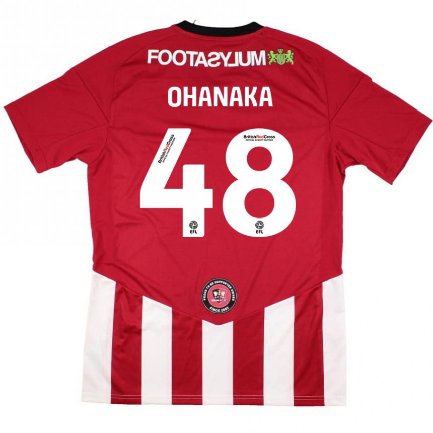 Kids Football Santino Ohanaka #48 Red White Home Jersey 2024/25 T-Shirt Canada