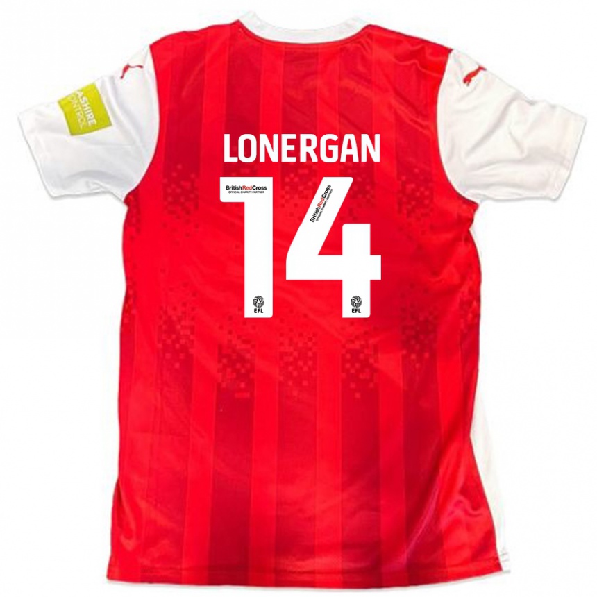 Kids Football Tommy Lonergan #14 Red White Home Jersey 2024/25 T-Shirt Canada