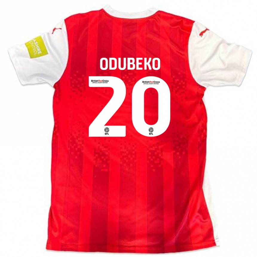 Kids Football Mipo Odubeko #20 Red White Home Jersey 2024/25 T-Shirt Canada