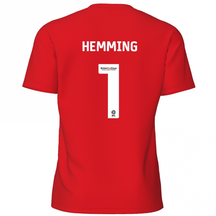 Enfant Football Maillot Zach Hemming #1 Rouge Tenues Domicile 2024/25 Canada