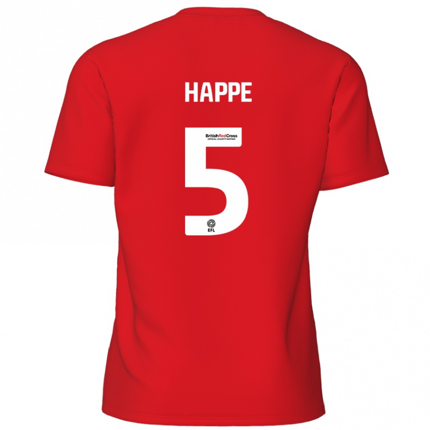 Enfant Football Maillot Dan Happe #5 Rouge Tenues Domicile 2024/25 Canada