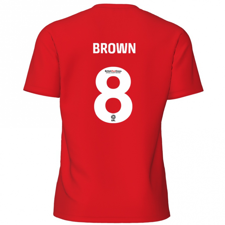 Enfant Football Maillot Jordan Brown #8 Rouge Tenues Domicile 2024/25 Canada