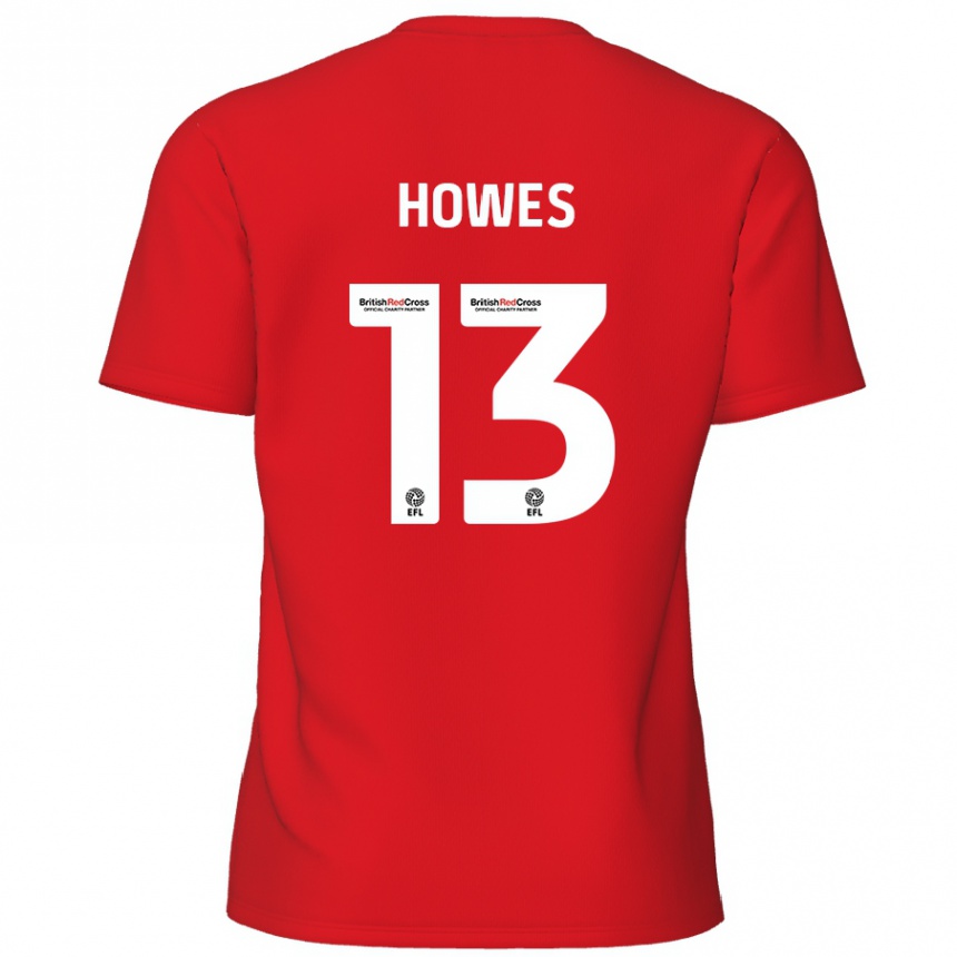 Enfant Football Maillot Sam Howes #13 Rouge Tenues Domicile 2024/25 Canada