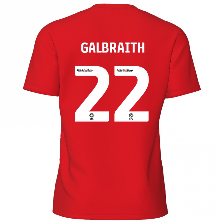 Enfant Football Maillot Ethan Galbraith #22 Rouge Tenues Domicile 2024/25 Canada