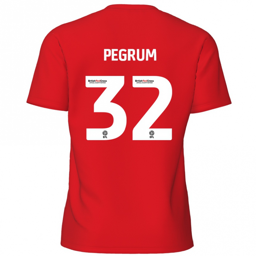 Enfant Football Maillot Charlie Pegrum #32 Rouge Tenues Domicile 2024/25 Canada