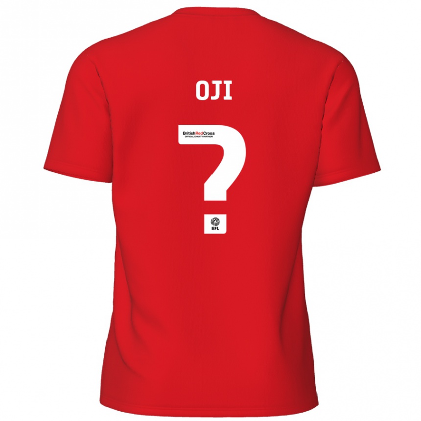 Kids Football Uko Oji #0 Red Home Jersey 2024/25 T-Shirt Canada