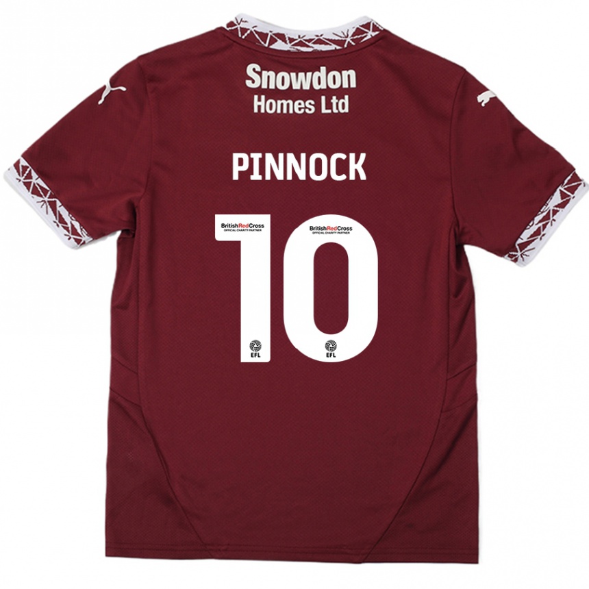 Kids Football Mitch Pinnock #10 Burgundy Home Jersey 2024/25 T-Shirt Canada