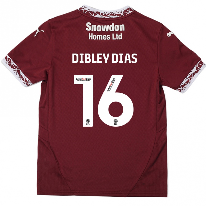 Kids Football Matt Dibley-Dias #16 Burgundy Home Jersey 2024/25 T-Shirt Canada