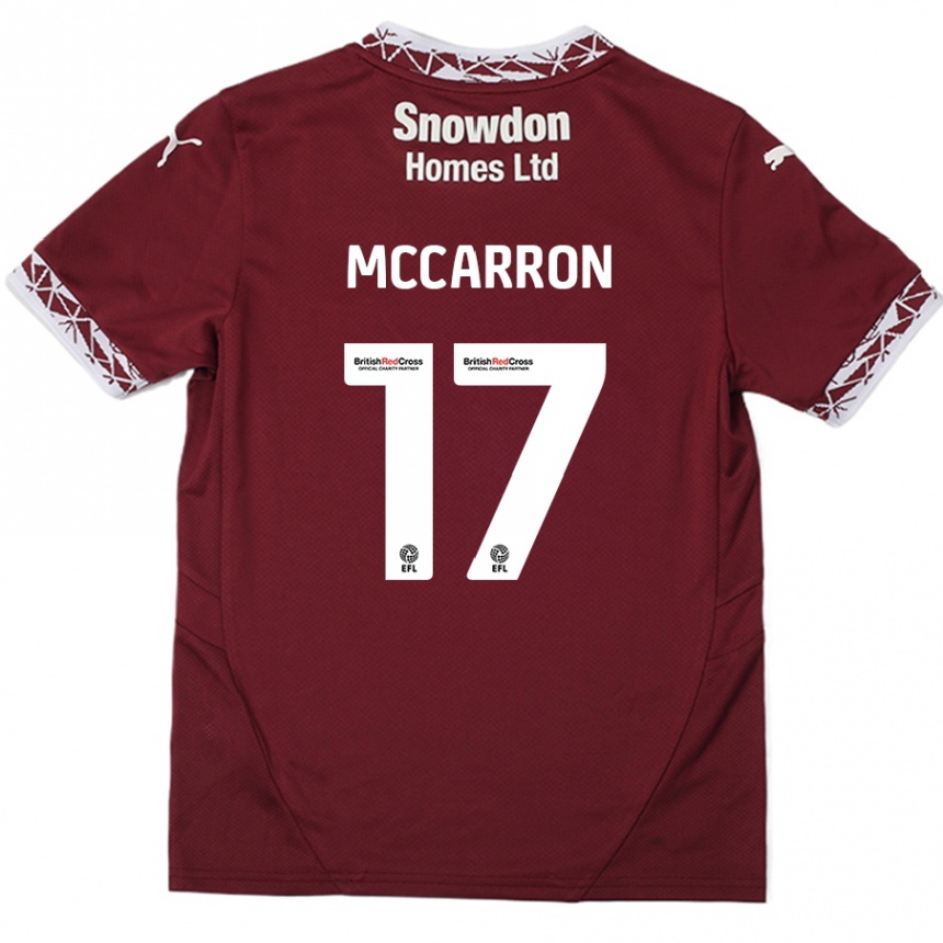 Enfant Football Maillot Liam Mccarron #17 Bordeaux Tenues Domicile 2024/25 Canada