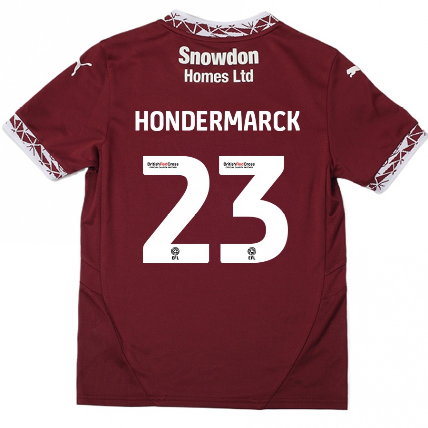 Kids Football William Hondermarck #23 Burgundy Home Jersey 2024/25 T-Shirt Canada