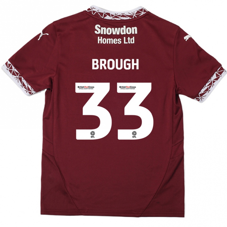 Kids Football Patrick Brough #33 Burgundy Home Jersey 2024/25 T-Shirt Canada