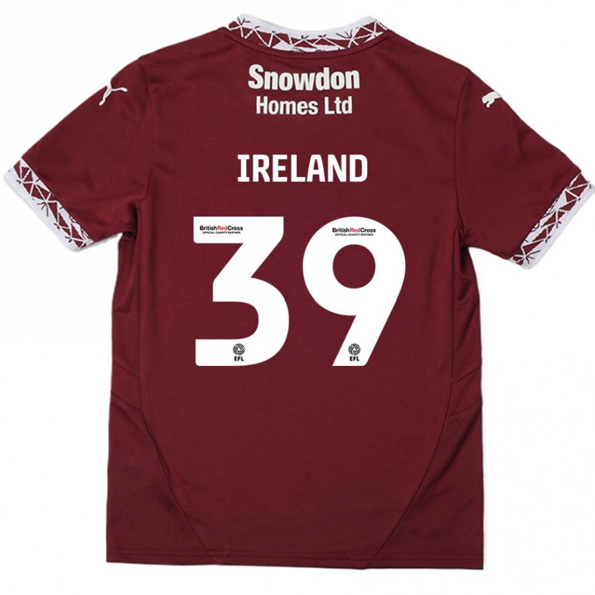 Kids Football Matthew Ireland #39 Burgundy Home Jersey 2024/25 T-Shirt Canada