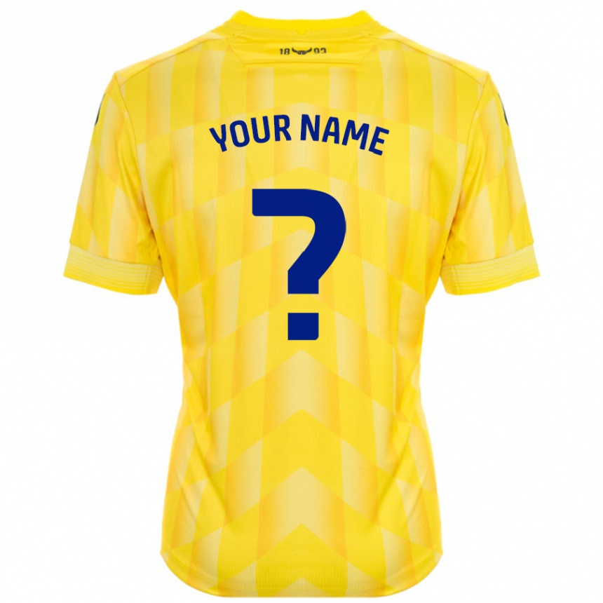 Enfant Football Maillot Votre Nom #0 Jaune Tenues Domicile 2024/25 Canada