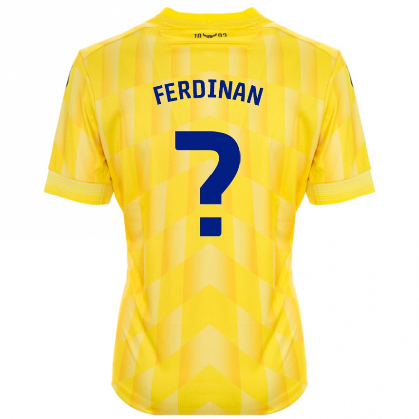 Enfant Football Maillot Marselino Ferdinan #0 Jaune Tenues Domicile 2024/25 Canada