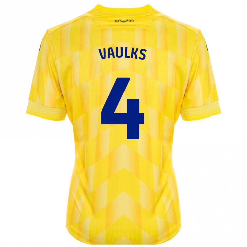 Enfant Football Maillot Will Vaulks #4 Jaune Tenues Domicile 2024/25 Canada