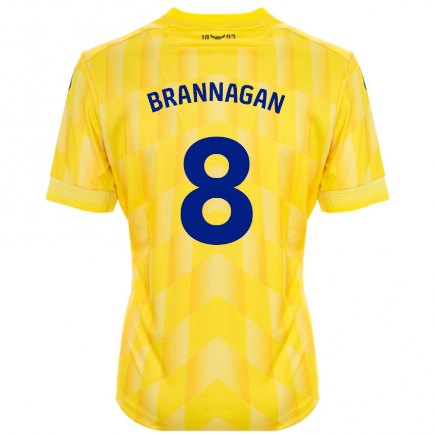 Enfant Football Maillot Cameron Brannagan #8 Jaune Tenues Domicile 2024/25 Canada