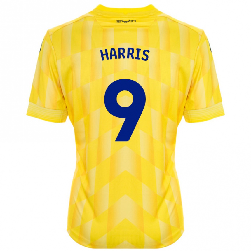 Enfant Football Maillot Mark Harris #9 Jaune Tenues Domicile 2024/25 Canada