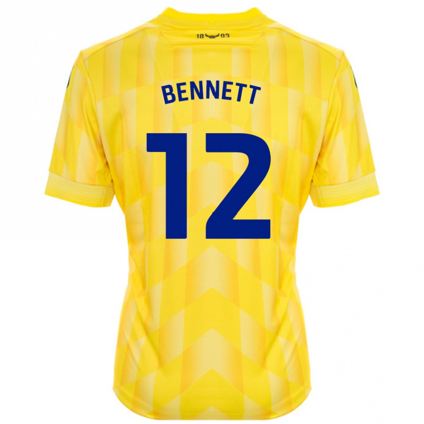 Enfant Football Maillot Joe Bennett #12 Jaune Tenues Domicile 2024/25 Canada