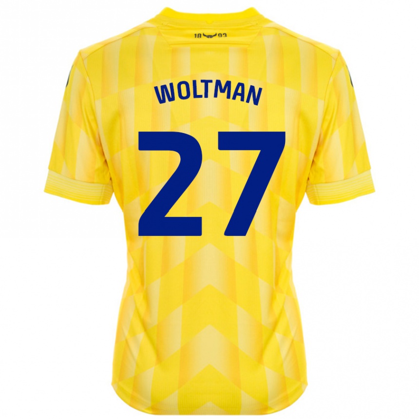 Enfant Football Maillot Max Woltman #27 Jaune Tenues Domicile 2024/25 Canada