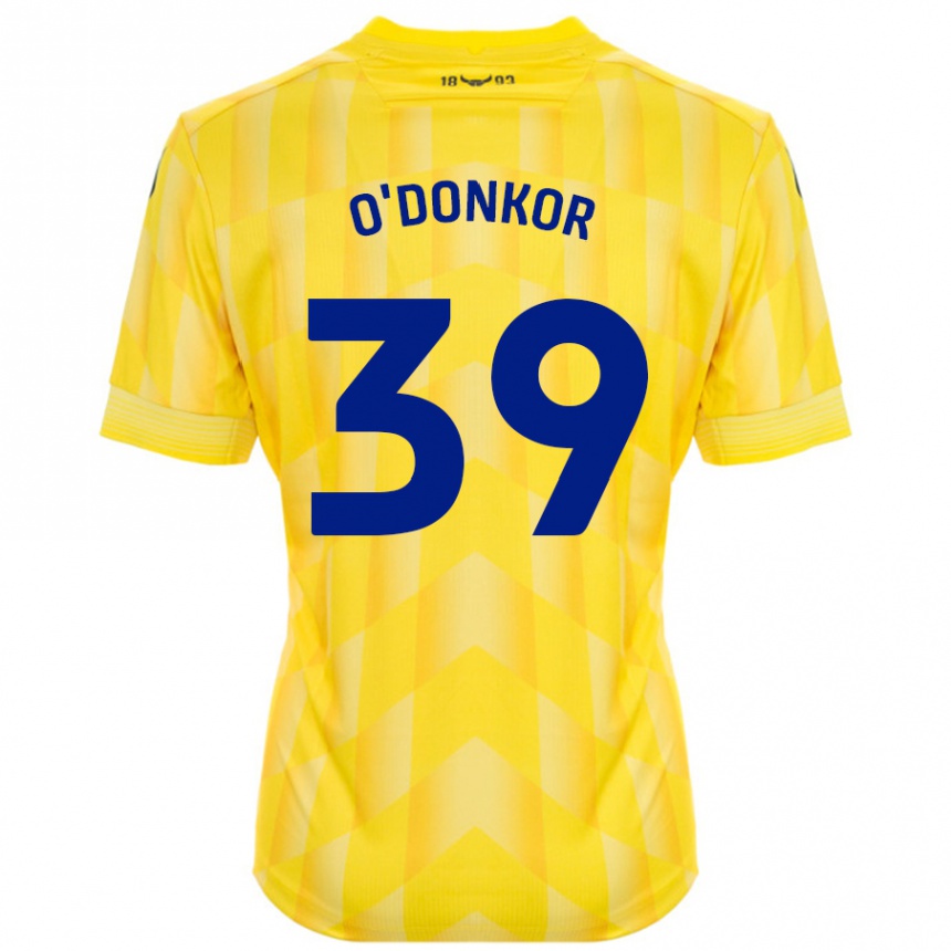 Enfant Football Maillot Gatlin O'donkor #39 Jaune Tenues Domicile 2024/25 Canada