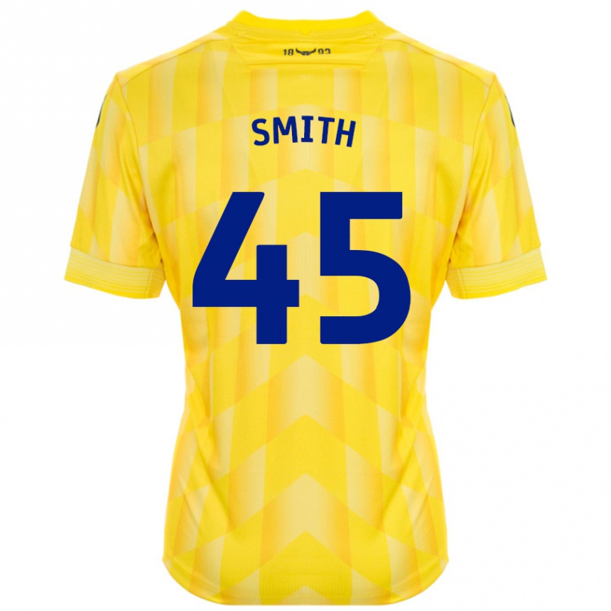 Enfant Football Maillot Max Smith #45 Jaune Tenues Domicile 2024/25 Canada