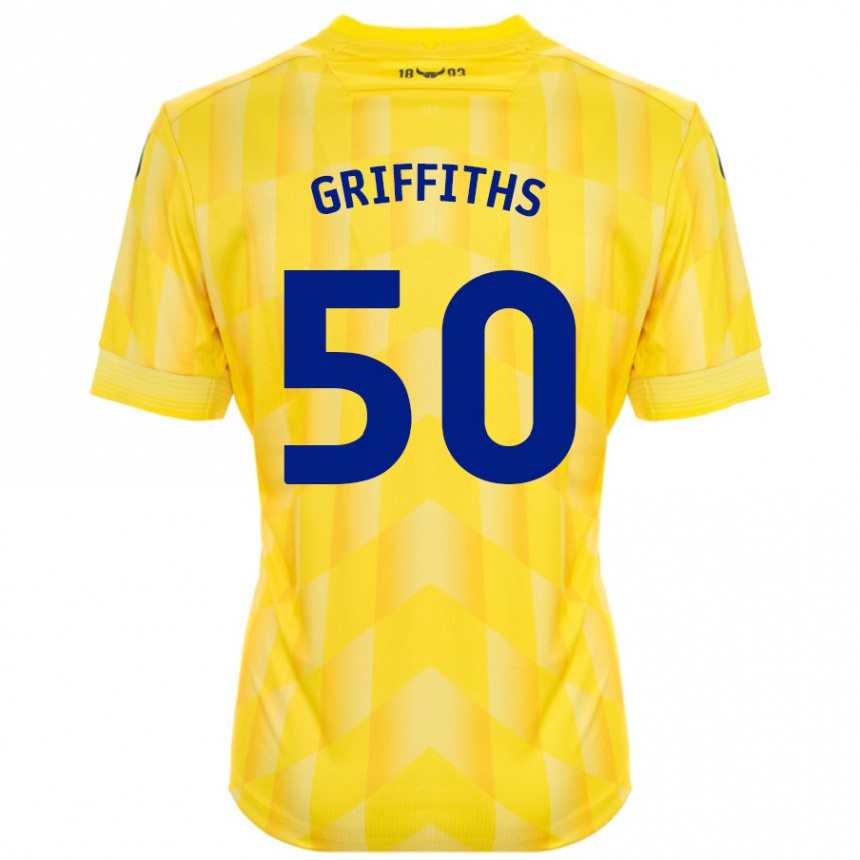 Enfant Football Maillot Louis Griffiths #50 Jaune Tenues Domicile 2024/25 Canada