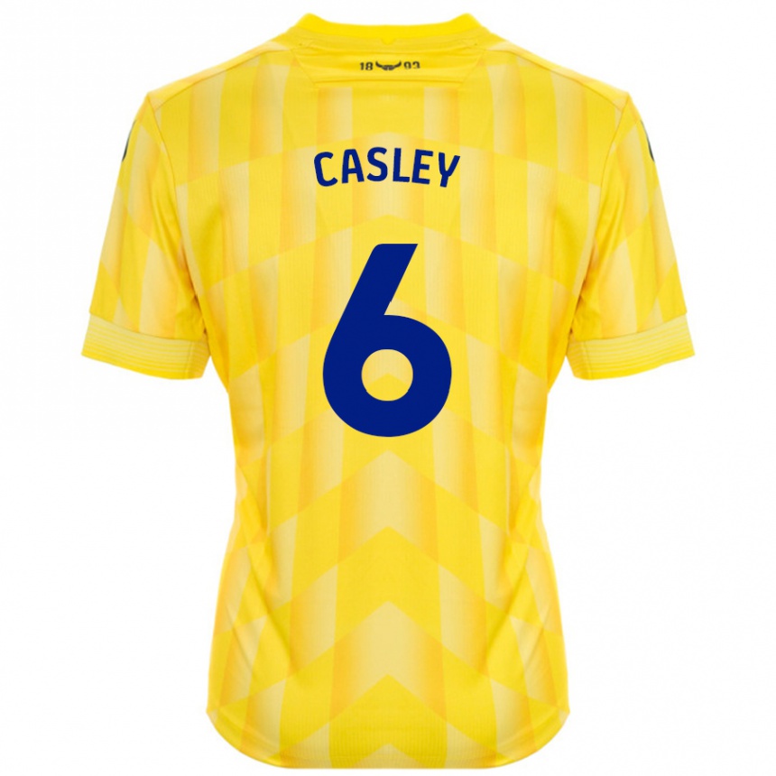 Enfant Football Maillot Riva Casley #6 Jaune Tenues Domicile 2024/25 Canada