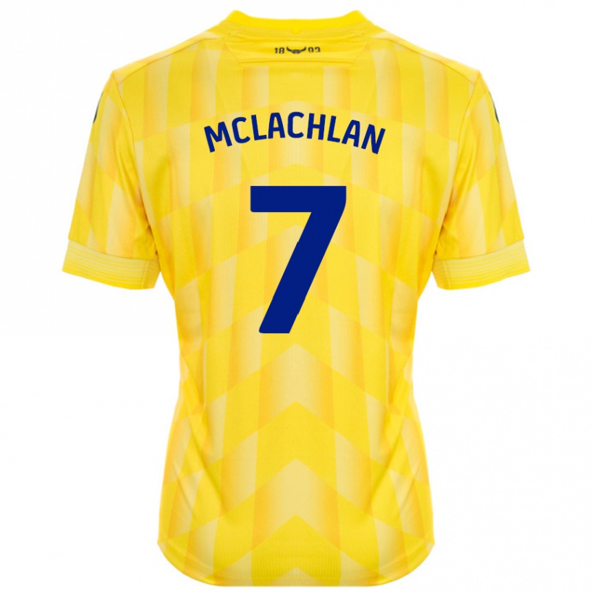 Enfant Football Maillot Daisy Mclachlan #7 Jaune Tenues Domicile 2024/25 Canada