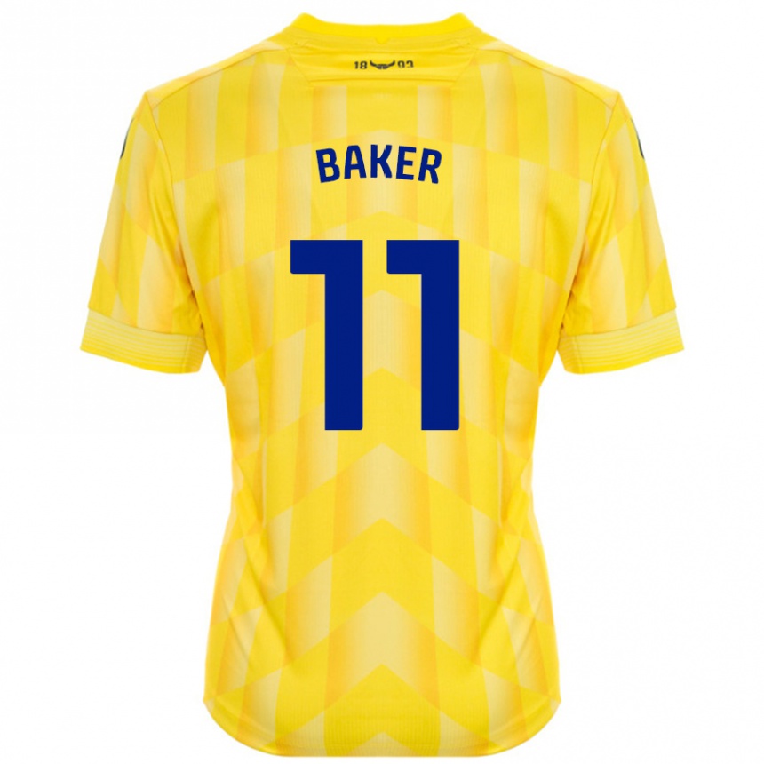 Enfant Football Maillot Sophie Baker #11 Jaune Tenues Domicile 2024/25 Canada