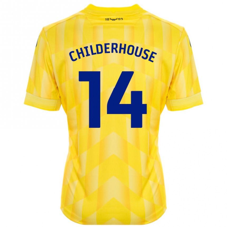 Enfant Football Maillot Molly Childerhouse #14 Jaune Tenues Domicile 2024/25 Canada