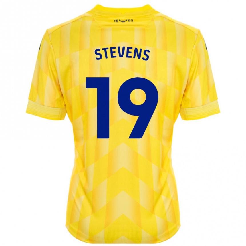 Enfant Football Maillot Lily Stevens #19 Jaune Tenues Domicile 2024/25 Canada