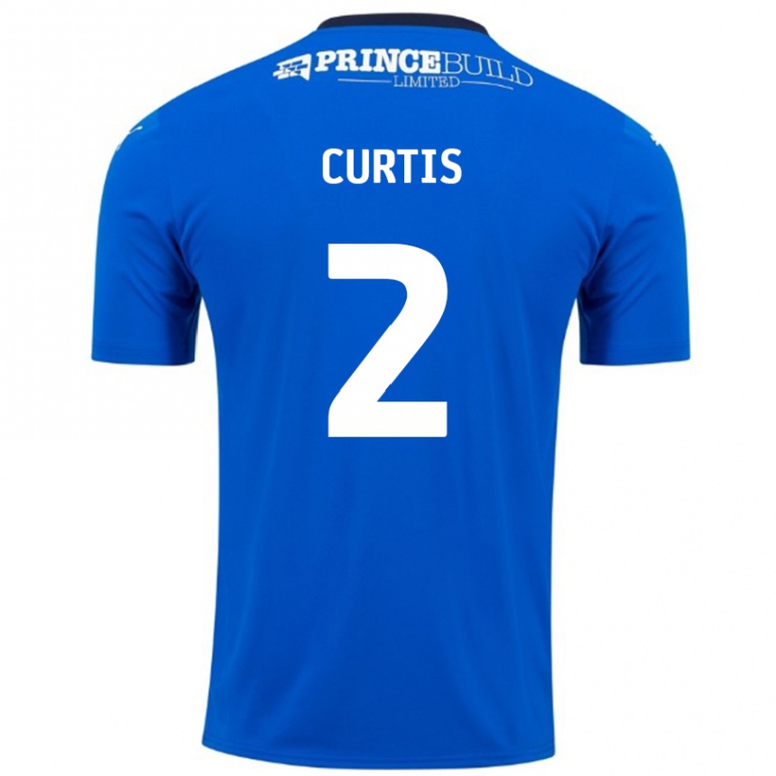 Enfant Football Maillot Sam Curtis #2 Bleu Blanc Tenues Domicile 2024/25 Canada