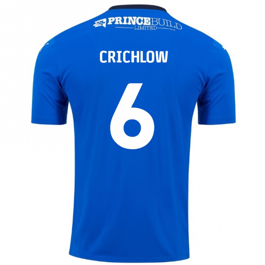 Enfant Football Maillot Romoney Crichlow #6 Bleu Blanc Tenues Domicile 2024/25 Canada