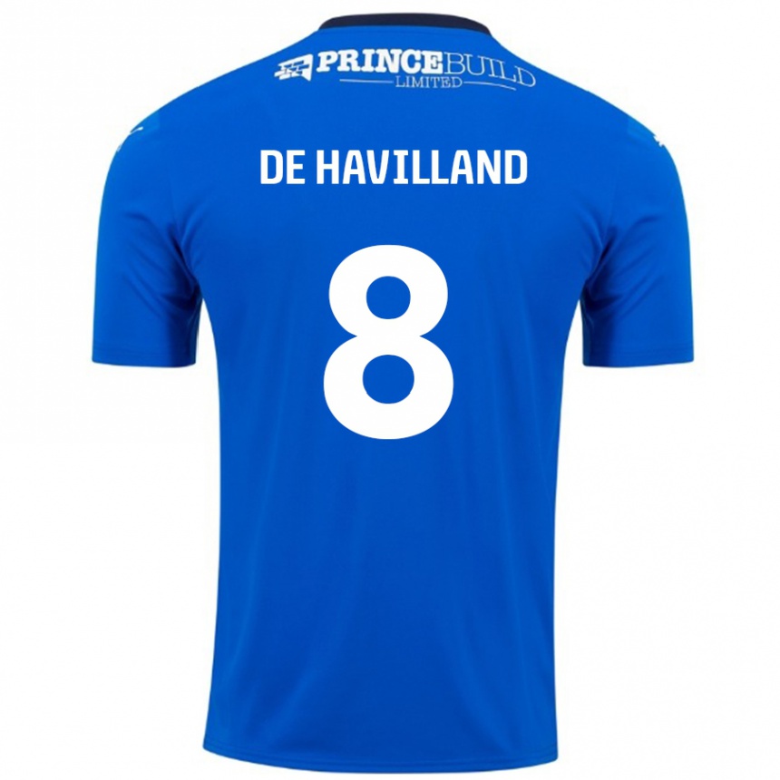 Enfant Football Maillot Ryan De Havilland #8 Bleu Blanc Tenues Domicile 2024/25 Canada