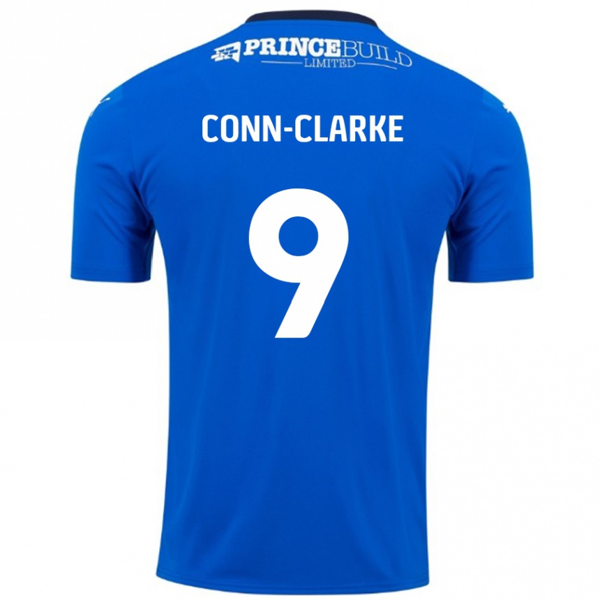 Enfant Football Maillot Chris Conn-Clarke #9 Bleu Blanc Tenues Domicile 2024/25 Canada