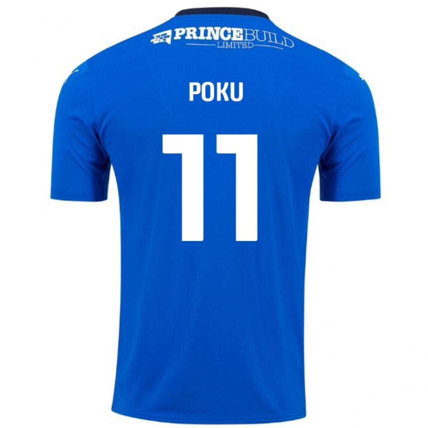 Enfant Football Maillot Kwame Poku #11 Bleu Blanc Tenues Domicile 2024/25 Canada