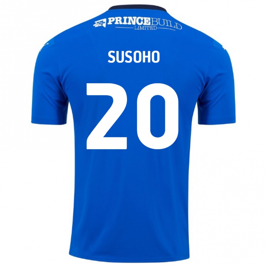 Enfant Football Maillot Mahamadou Susoho #20 Bleu Blanc Tenues Domicile 2024/25 Canada