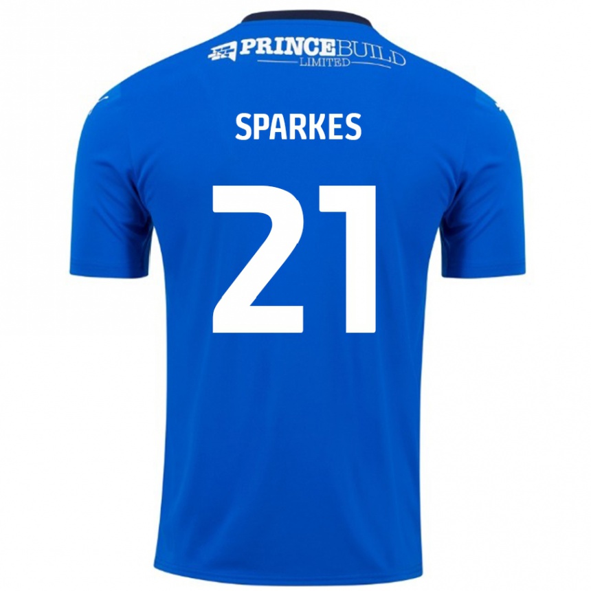 Kids Football Jack Sparkes #21 Blue White Home Jersey 2024/25 T-Shirt Canada