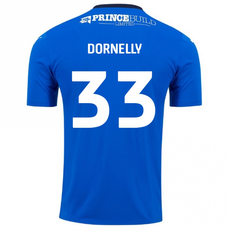 Enfant Football Maillot James Dornelly #33 Bleu Blanc Tenues Domicile 2024/25 Canada