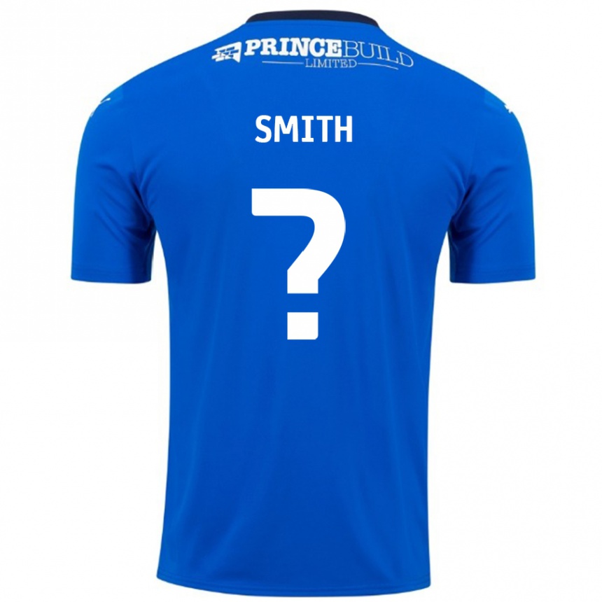 Kids Football Bastian Smith #0 Blue White Home Jersey 2024/25 T-Shirt Canada