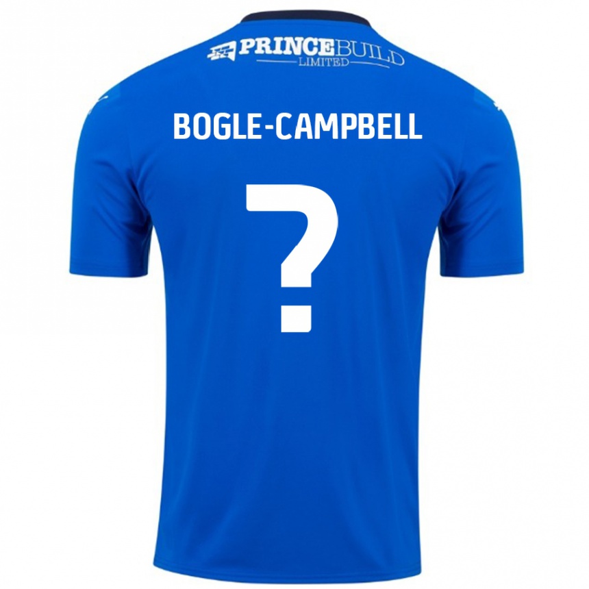 Enfant Football Maillot Ma'kel Bogle-Campbell #0 Bleu Blanc Tenues Domicile 2024/25 Canada