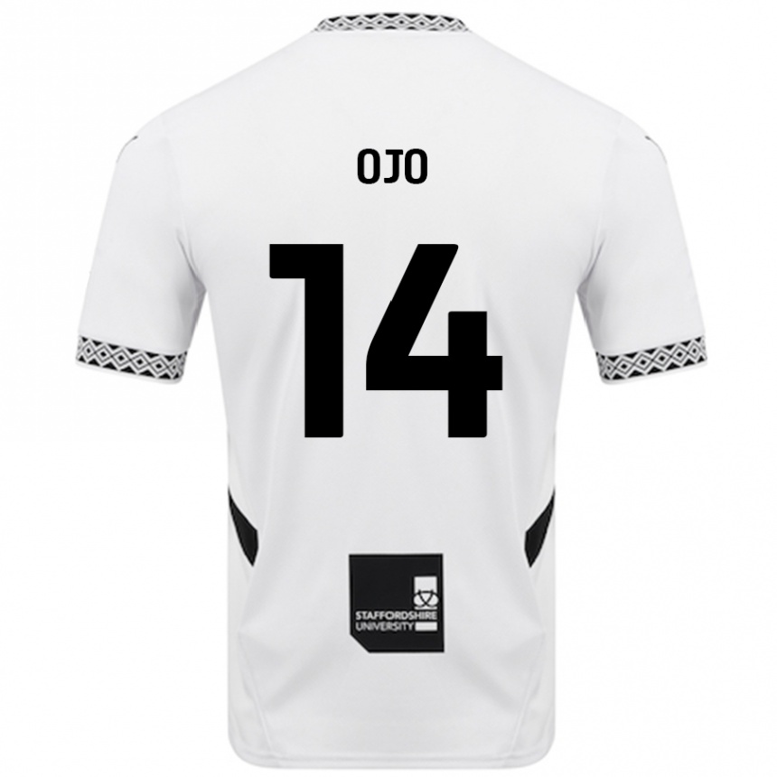 Kids Football Funso Ojo #14 White Home Jersey 2024/25 T-Shirt Canada