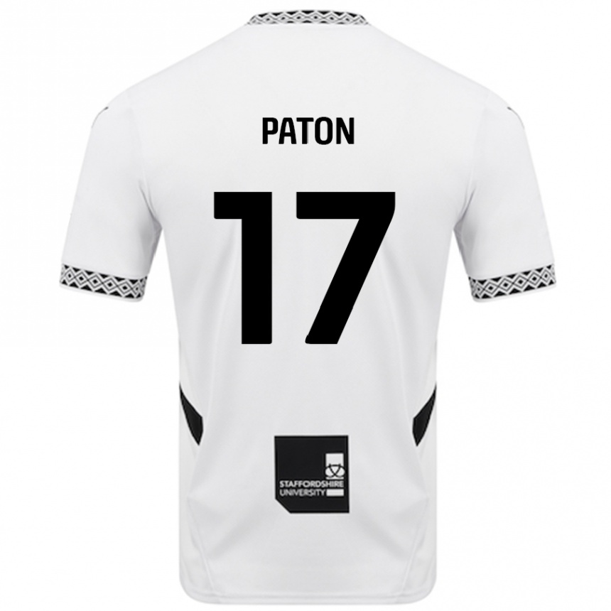 Enfant Football Maillot Ruari Paton #17 Blanc Tenues Domicile 2024/25 Canada