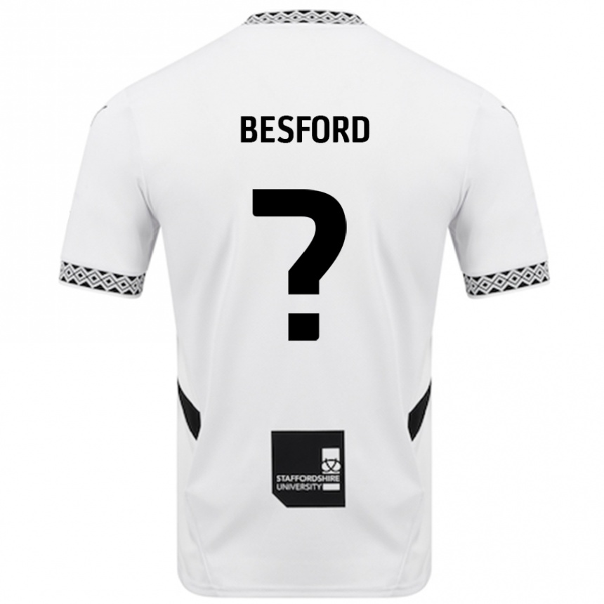 Kids Football Callum Besford #0 White Home Jersey 2024/25 T-Shirt Canada