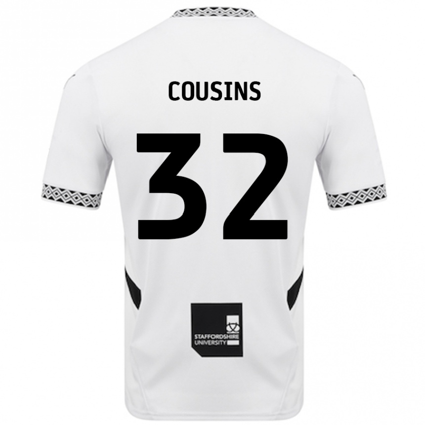 Kids Football Logan Cousins #32 White Home Jersey 2024/25 T-Shirt Canada