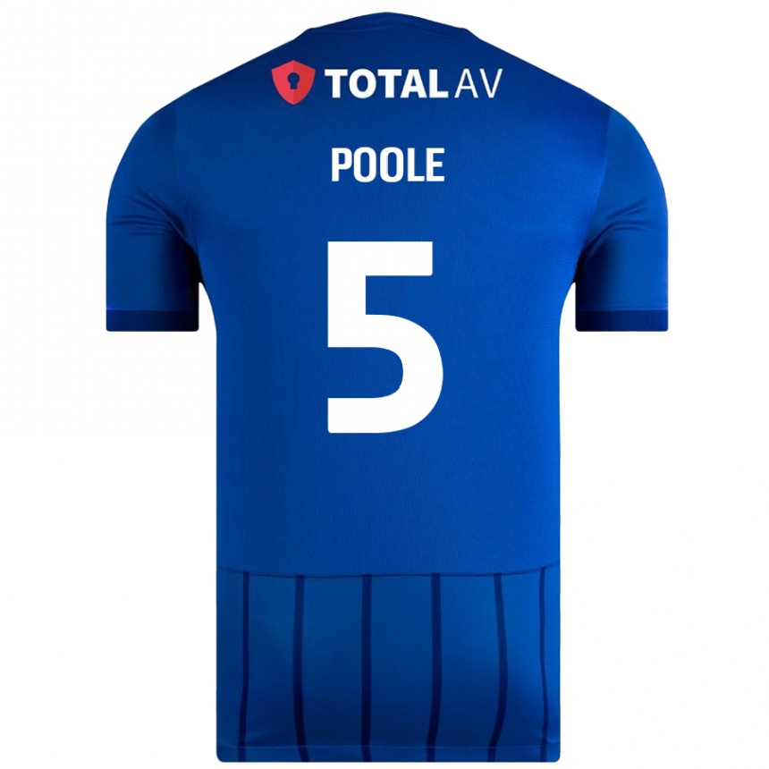 Enfant Football Maillot Regan Poole #5 Bleu Tenues Domicile 2024/25 Canada